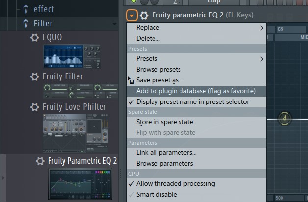 Plugin opslaan als default in FL Studio