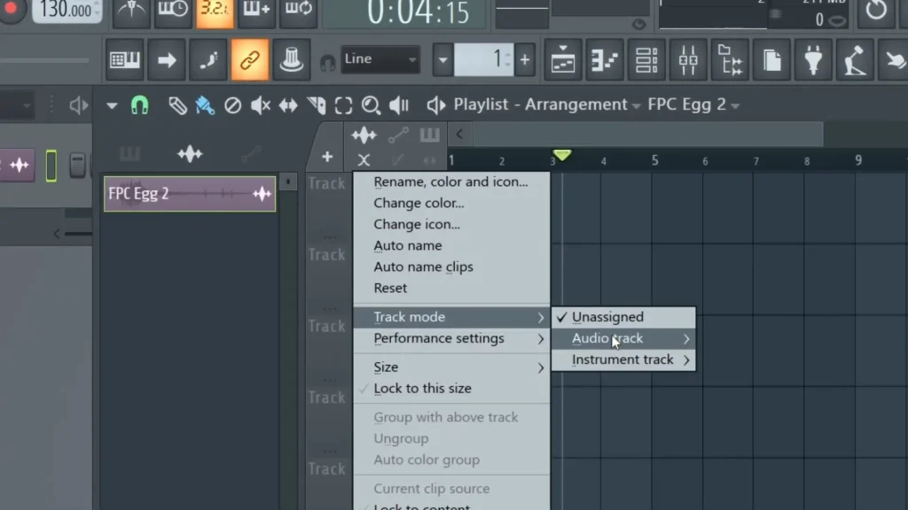 FL Studio Trackmode